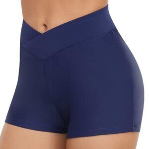 Aderea Women's Plus Size Swim Shorts High Waisted Bathing Suits Size XXL